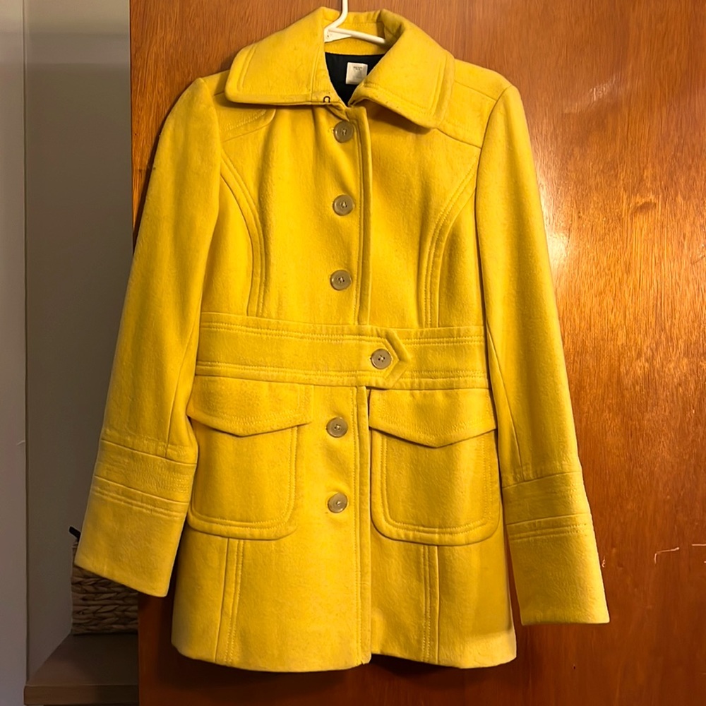J.Crew Yellow Peacoat